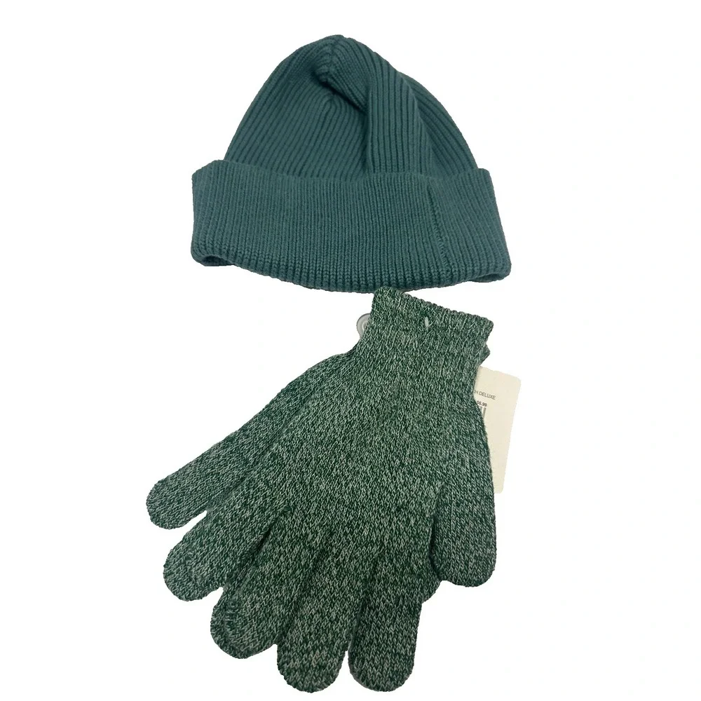 boys winter hat with gloves solaray one size‎ green touch magic